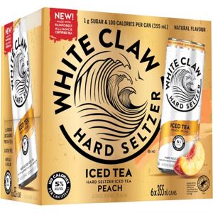 WHITE CLAW ICED TEA PEACH 6PK